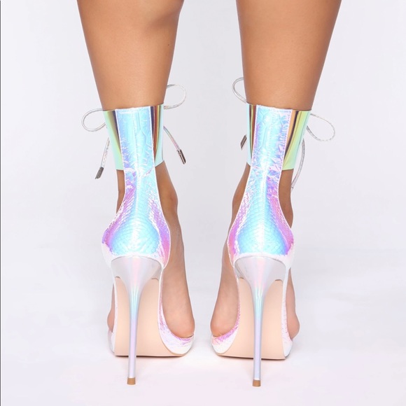 Fashion Nova Holographic Heels - Picture 4 of 4